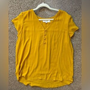 Yellow business casual blouse